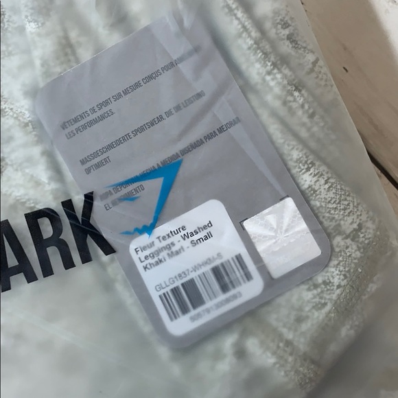 Gymshark fleur texture leggings washed khaki small - Picture 8 of 9